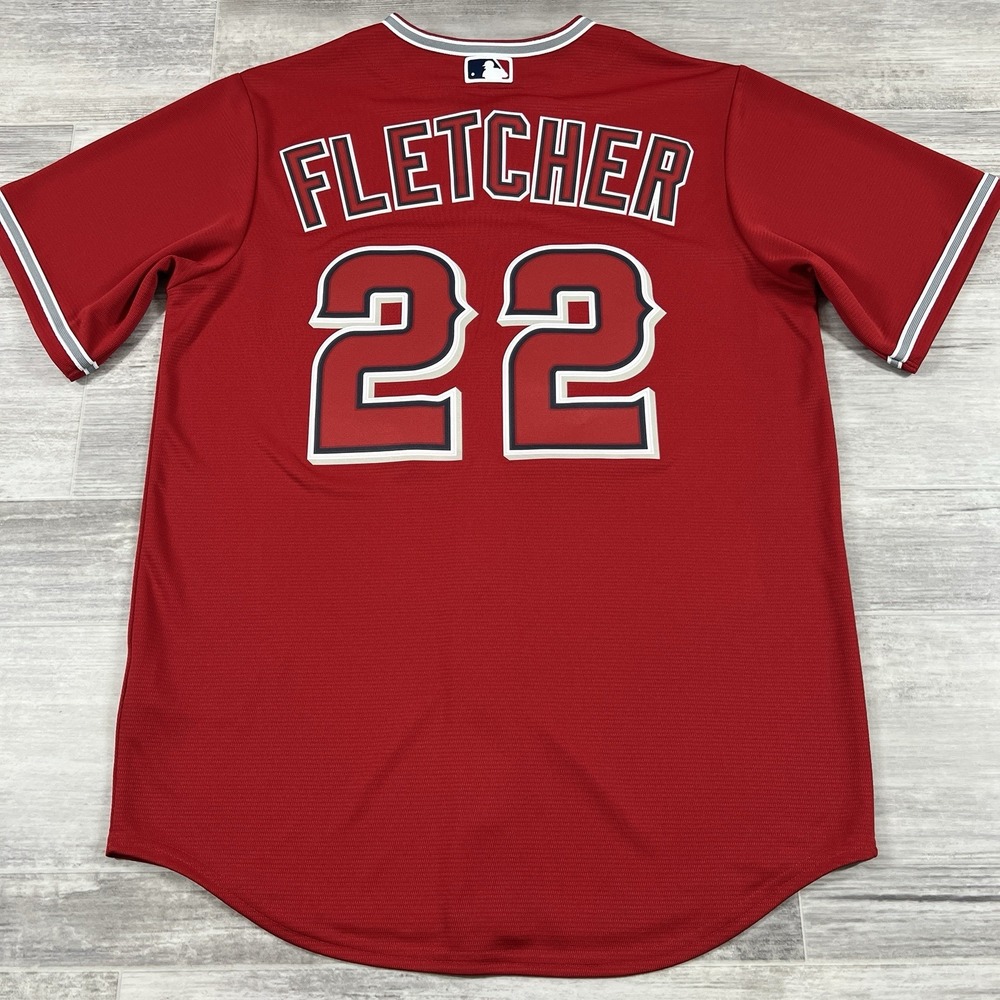 Nike Men's XL Los Angeles Angels #22 David Fletcher Red Alternate Team Jersey
